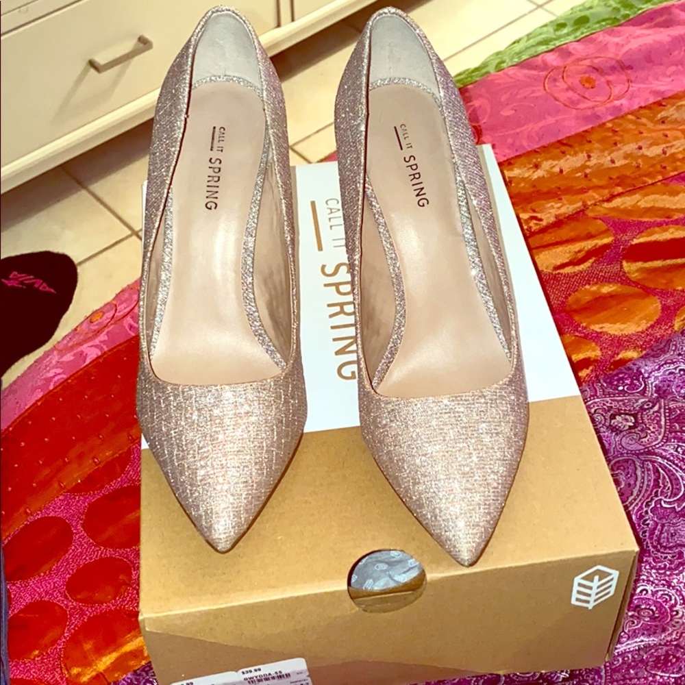 Call It Spring Glitter Heels😍